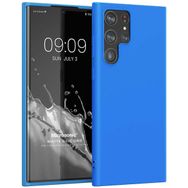 Microsonic Matte Silicone Samsung Galaxy S22 Ultra Mavi Cep Telefonu Kılıfı