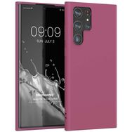 Microsonic Matte Silicone Samsung Galaxy S22 Ultra Mor Cep Telefonu Kılıfı
