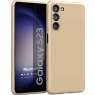 Microsonic Matte Silicone Samsung Galaxy S23 Gold Cep Telefonu Kılıfı
