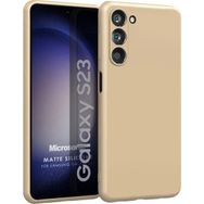 Microsonic Matte Silicone Samsung Galaxy S23 Gold Cep Telefonu Kılıfı