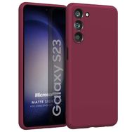 Microsonic Matte Silicone Samsung Galaxy S23 Mor Cep Telefonu Kılıfı