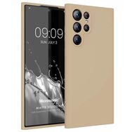 Microsonic Matte Silicone Samsung Galaxy S23 Ultra Gold Cep Telefonu Kılıfı