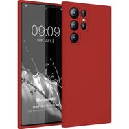 Microsonic Matte Silicone Samsung Galaxy S23 Ultra Kırmızı Kılıf
