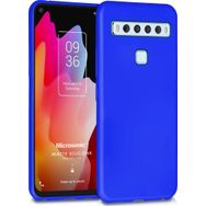 Microsonic Matte Silicone TCL 10L Mavi Cep Telefonu Kılıfı