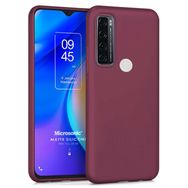 Microsonic Matte Silicone TCL 20 SE Mor Cep Telefonu Kılıfı