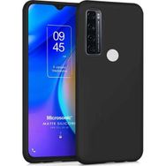 Microsonic Matte Silicone TCL 20 SE Siyah Cep Telefonu Kılıfı