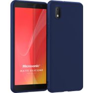 Microsonic Matte Silicone TCL L7 Lacivert Cep Telefonu Kılıfı