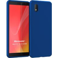 Microsonic Matte Silicone TCL L7 Mavi Cep Telefonu Kılıfı