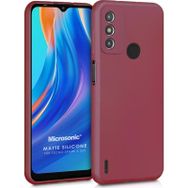 Microsonic Matte Silicone Tecno Spark 6 Go Mor Cep Telefonu Kılıfı