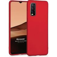 Microsonic Matte Silicone Vivo Y11S Kırmızı Cep Telefonu Kılıfı