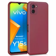 Microsonic Matte Silicone Vivo Y15S Mor Cep Telefonu Kılıfı