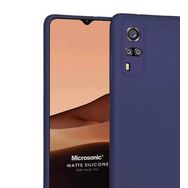 Microsonic Matte Silicone Vivo Y51 Lacivert Cep Telefonu Kılıfı