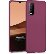 Microsonic Matte Silicone Vivo Y70 Mor Cep Telefonu Kılıfı