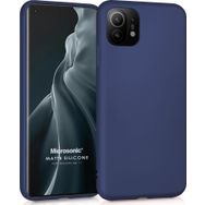 Microsonic Matte Silicone Xiaomi Mi 11 Lacivert Cep Telefonu Kılıfı