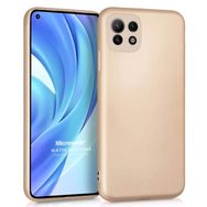 Microsonic Matte Silicone Xiaomi Mi 11 Lite Gold Cep Telefonu Kılıfı