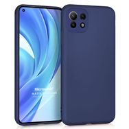 Microsonic Matte Silicone Xiaomi Mi 11 Lite Lacivert Cep Telefonu Kılıfı