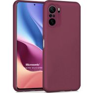 Microsonic Matte Silicone Xiaomi Poco F3 Mor Cep Telefonu Kılıfı