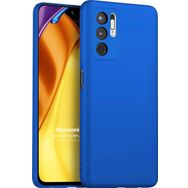 Microsonic Matte Silicone Xiaomi Poco M3 Pro Mavi Cep Telefonu Kılıfı