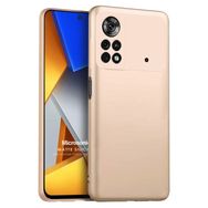 Microsonic Matte Silicone Xiaomi Poco M4 Pro 4G Gold Cep Telefonu Kılıfı