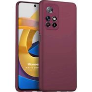 Microsonic Matte Silicone Xiaomi Poco M4 Pro Mor Cep Telefonu Kılıfı