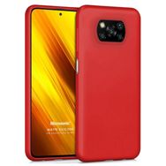 Microsonic Matte Silicone Xiaomi Poco X3 NFC Kırmızı Cep Telefonu Kılıfı