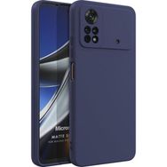Microsonic Matte Silicone Xiaomi Poco X4 Pro 5G Lacivert Kılıf