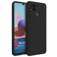 Microsonic Matte Silicone Xiaomi Redmi 10A Siyah Kılıf