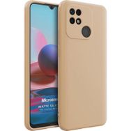 Microsonic Matte Silicone Xiaomi Redmi 10C Gold Cep Telefonu Kılıfı