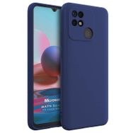 Microsonic Matte Silicone Xiaomi Redmi 10C Lacivert Kılıf