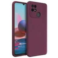 Microsonic Matte Silicone Xiaomi Redmi 10C Mor Cep Telefonu Kılıfı
