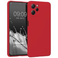 Microsonic Matte Silicone Xiaomi Redmi 12 Kırmızı Cep Telefonu Kılıfı