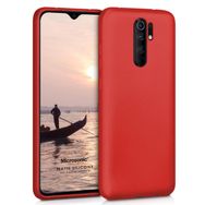 Microsonic Matte Silicone Xiaomi Redmi 9 Kırmızı Cep Telefonu Kılıfı
