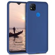Microsonic Matte Silicone Xiaomi Redmi 9C Lacivert Cep Telefonu Kılıfı