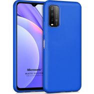 Microsonic Matte Silicone Xiaomi Redmi 9T Mavi Cep Telefonu Kılıfı