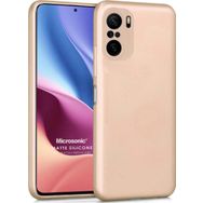 Microsonic Matte Silicone Xiaomi Redmi K40 Gold Cep Telefonu Kılıfı