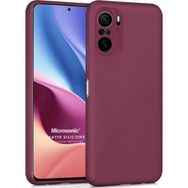 Microsonic Matte Silicone Xiaomi Redmi K40 Mor Cep Telefonu Kılıfı
