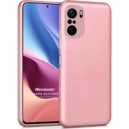 Microsonic Matte Silicone Xiaomi Redmi K40 Rose Gold Cep Telefonu Kılıfı