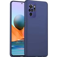 Microsonic Matte Silicone Xiaomi Redmi Note 10 Lacivert Cep Telefonu Kılıfı