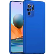 Microsonic Matte Silicone Xiaomi Redmi Note 10 Mavi Cep Telefonu Kılıfı