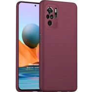 Microsonic Matte Silicone Xiaomi Redmi Note 10 Mor Cep Telefonu Kılıfı