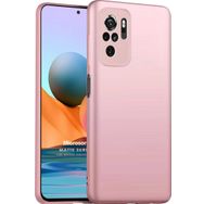 Microsonic Matte Silicone Xiaomi Redmi Note 10S Rose Gold Cep Telefonu Kılıfı