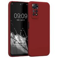 Microsonic Matte Silicone Xiaomi Redmi Note 11 Kırmızı Cep Telefonu Kılıfı