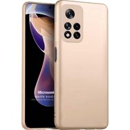 Microsonic Matte Silicone Xiaomi Redmi Note 11 Pro Plus Gold Cep Telefonu Kılıfı