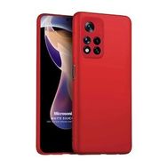 Microsonic Matte Silicone Xiaomi Redmi Note 11 Pro Plus Kırmızı Cep Telefonu Kılıfı