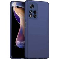 Microsonic Matte Silicone Xiaomi Redmi Note 11 Pro Plus Lacivert Cep Telefonu Kılıfı