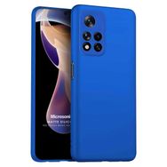 Microsonic Matte Silicone Xiaomi Redmi Note 11 Pro Plus Mavi Cep Telefonu Kılıfı