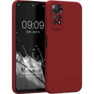 Microsonic Matte Silicone Xiaomi Redmi Note 11S Kırmızı Cep Telefonu Kılıfı