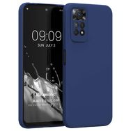 Microsonic Matte Silicone Xiaomi Redmi Note 11S Lacivert Cep Telefonu Kılıfı