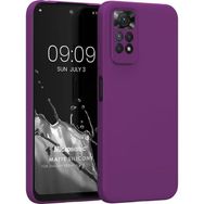 Microsonic Matte Silicone Xiaomi Redmi Note 11S Mor Cep Telefonu Kılıfı