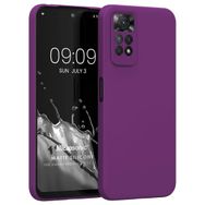 Microsonic Matte Silicone Xiaomi Redmi Note 11S Mor Cep Telefonu Kılıfı